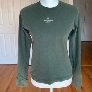 Abercrombie & Fitch Dark Green Long Sleeve Tee